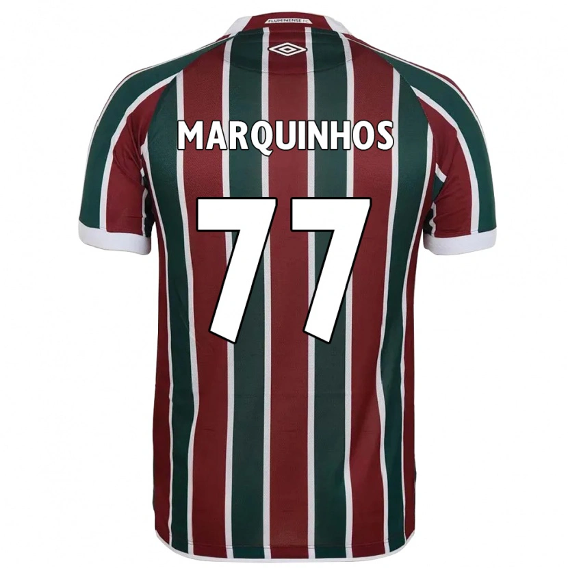 Danxen Barn Marquinhos #77 Vit Grön Vinröd Hemmatröja Matchtröjor 2025/26 Tröjor T-Tröja