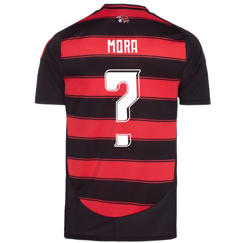 Danxen Barn Jorge Mora #0 Röd Svart Hemmatröja Matchtröjor 2025/26 Tröjor T-Tröja