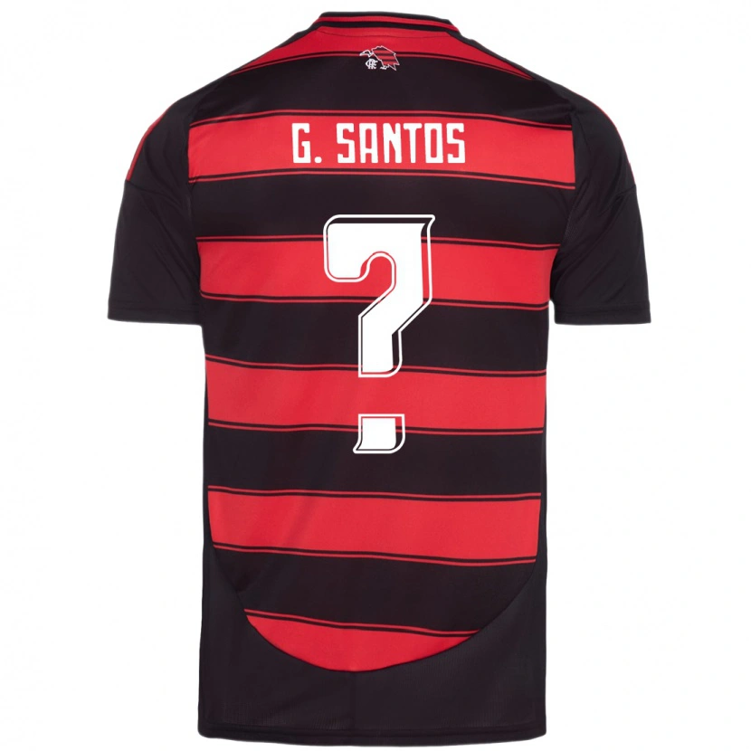 Danxen Barn Guilherme Santos #0 Röd Svart Hemmatröja Matchtröjor 2025/26 Tröjor T-Tröja