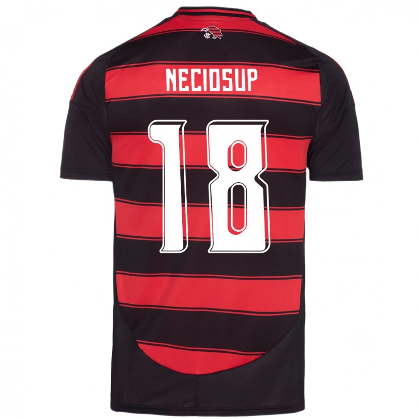 Danxen Barn Adriano Neciosup #18 Röd Svart Hemmatröja Matchtröjor 2025/26 Tröjor T-Tröja