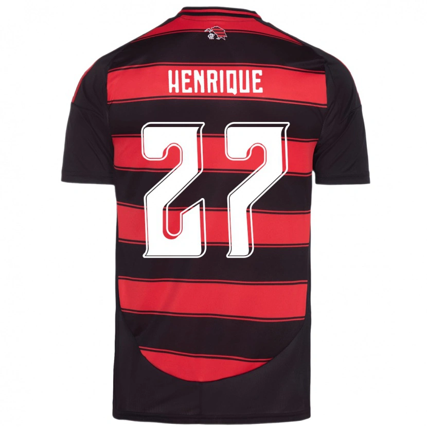 Danxen Barn Bruno Henrique #27 Röd Svart Hemmatröja Matchtröjor 2025/26 Tröjor T-Tröja
