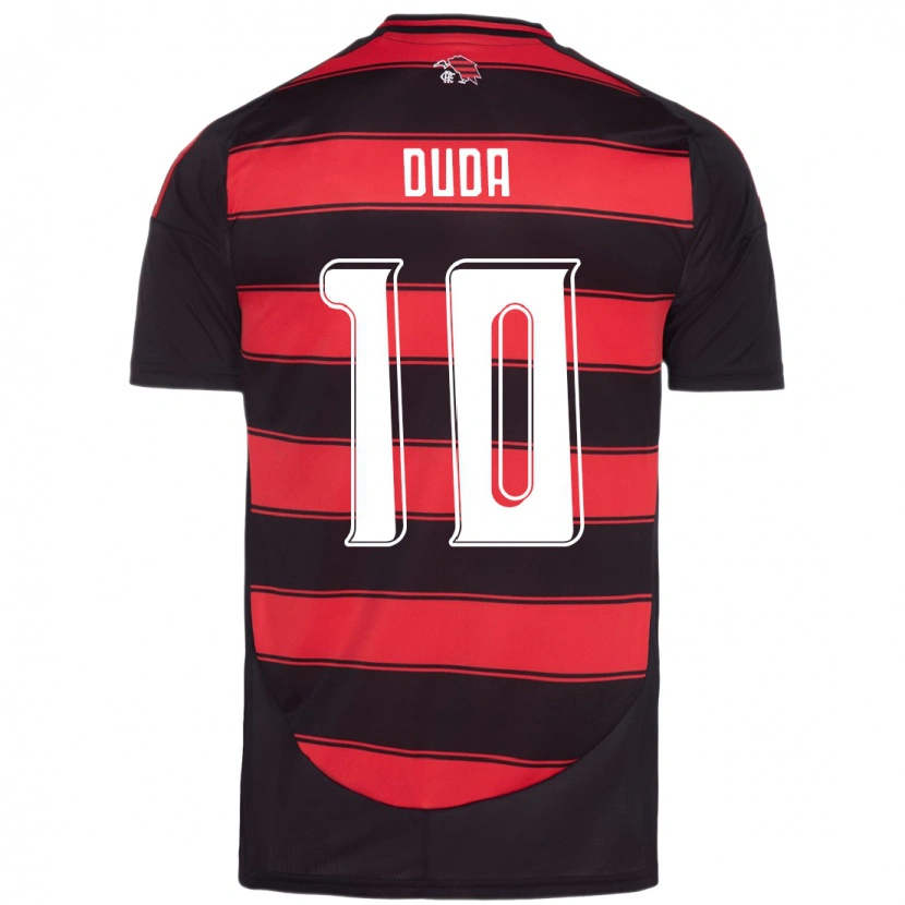 Danxen Barn Duda Francelino #10 Röd Svart Hemmatröja Matchtröjor 2025/26 Tröjor T-Tröja