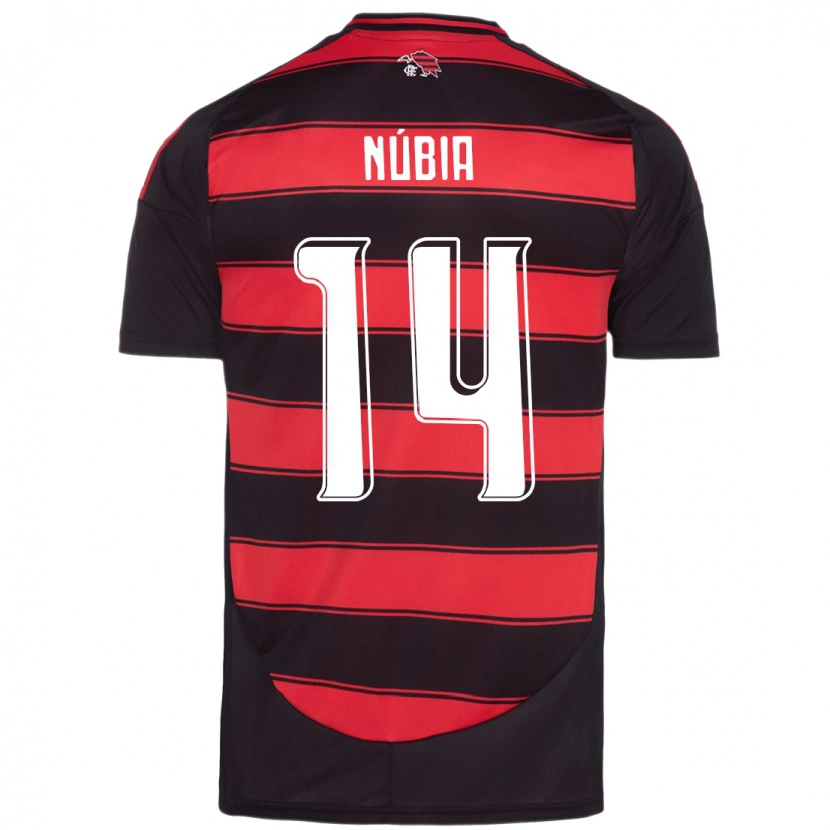 Danxen Barn Núbia #14 Röd Svart Hemmatröja Matchtröjor 2025/26 Tröjor T-Tröja