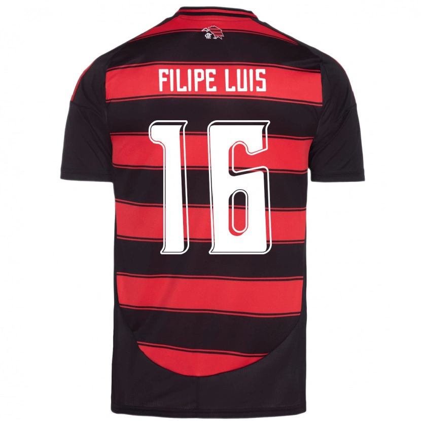 Danxen Barn Filipe Luis #16 Röd Svart Hemmatröja Matchtröjor 2025/26 Tröjor T-Tröja