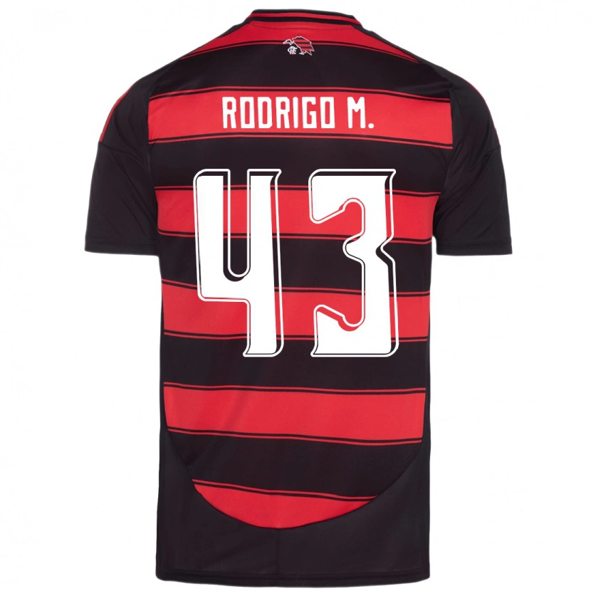 Danxen Barn Rodrigo Muniz #43 Röd Svart Hemmatröja Matchtröjor 2025/26 Tröjor T-Tröja