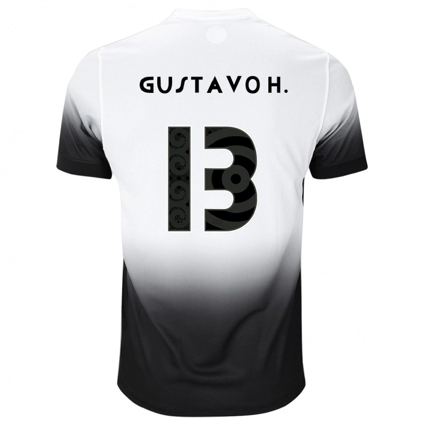 Danxen Barn Gustavo Henrique #13 Vit Svart Hemmatröja Matchtröjor 2025/26 Tröjor T-Tröja