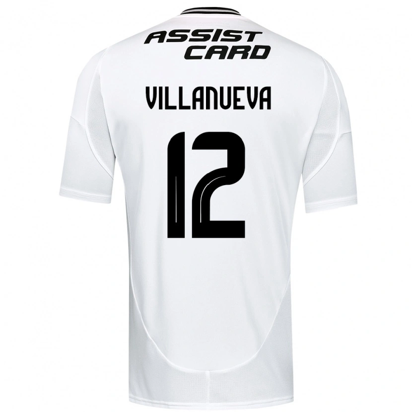 Danxen Barn Eduardo Villanueva #12 Svart Vit Gul Hemmatröja Matchtröjor 2025/26 Tröjor T-Tröja