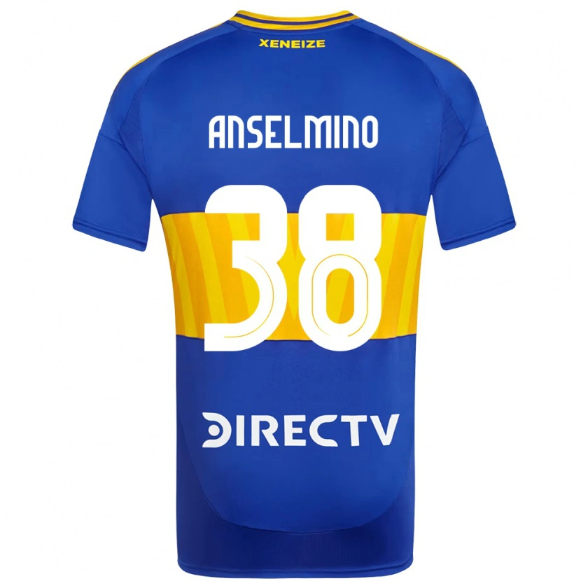 Danxen Barn Aarón Anselmino #38 Kungsblå Gul Hemmatröja Matchtröjor 2025/26 Tröjor T-Tröja