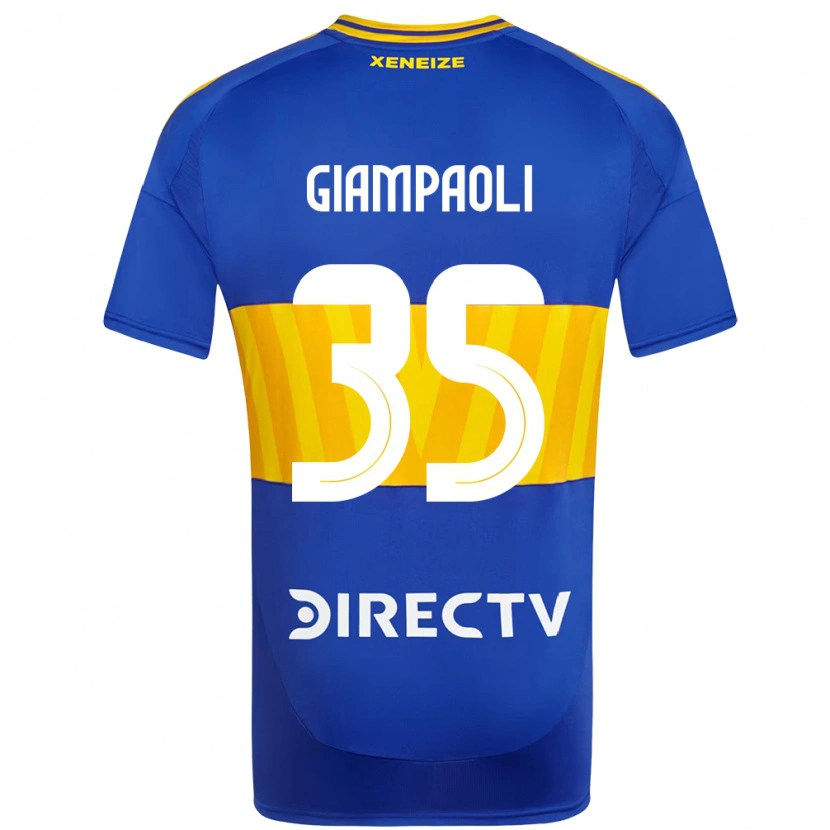Danxen Barn Renzo Giampaoli #35 Kungsblå Gul Hemmatröja Matchtröjor 2025/26 Tröjor T-Tröja