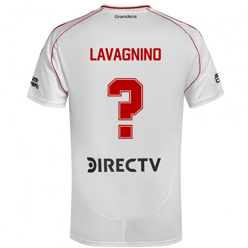 Danxen Barn Lucas Lavagnino #0 Vit Röd Hemmatröja Matchtröjor 2025/26 Tröjor T-Tröja