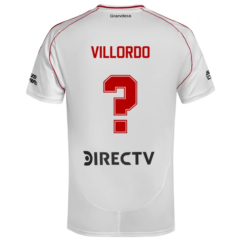 Danxen Barn Juan Villordo #0 Vit Röd Hemmatröja Matchtröjor 2025/26 Tröjor T-Tröja