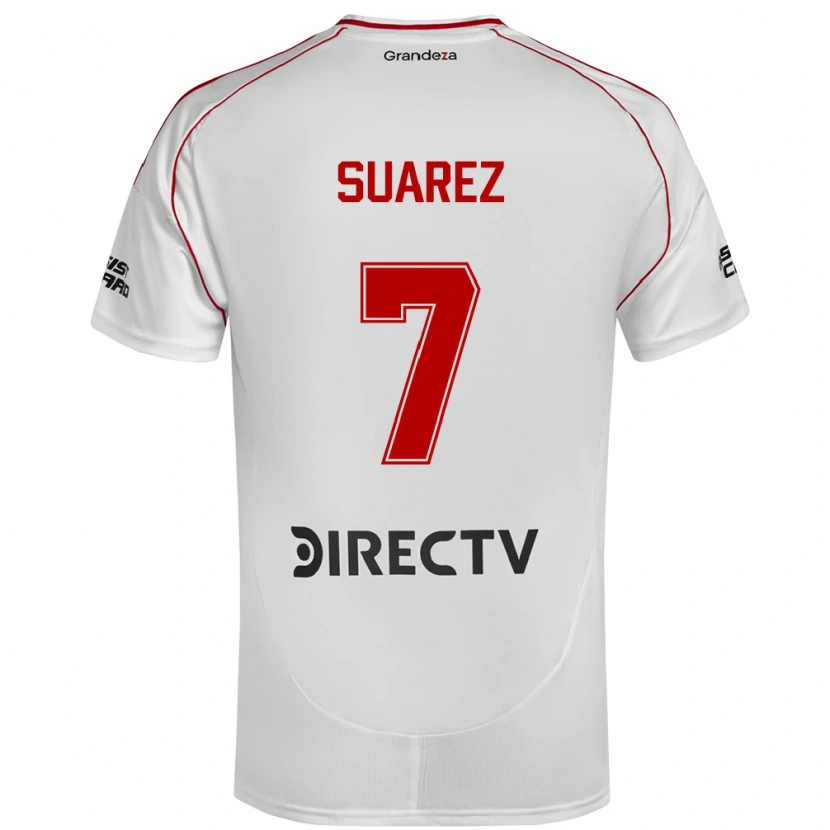 Danxen Barn Matias Suarez #7 Vit Röd Hemmatröja Matchtröjor 2025/26 Tröjor T-Tröja