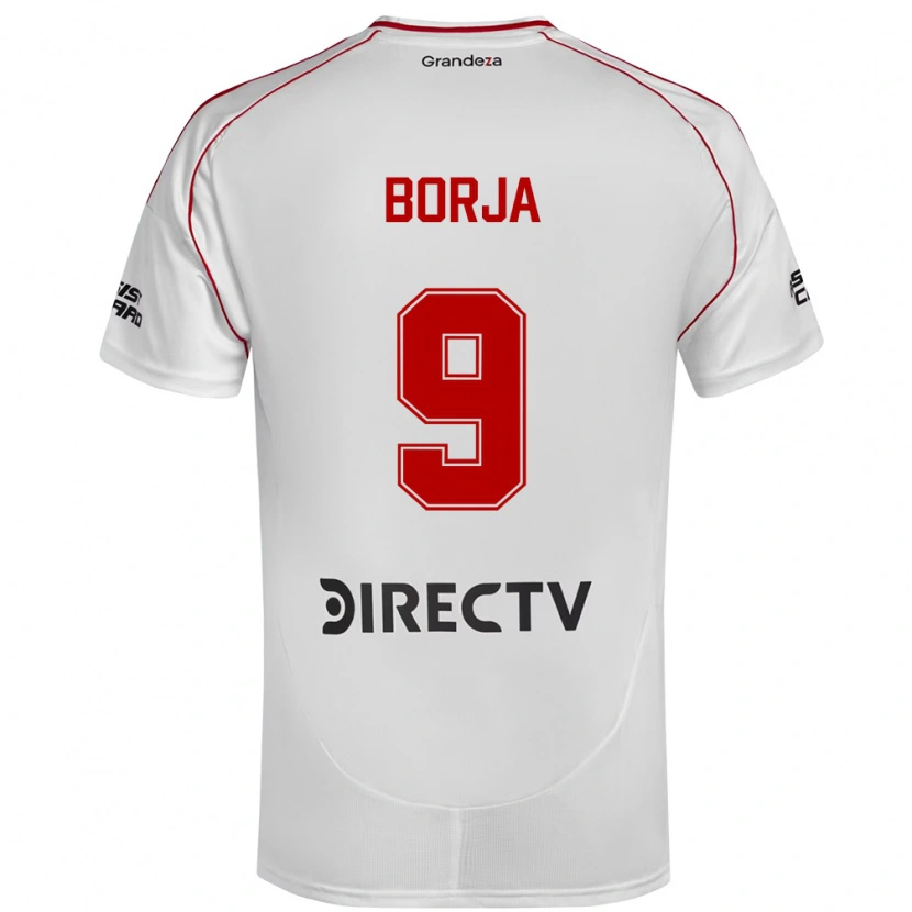 Danxen Barn Miguel Borja #9 Vit Röd Hemmatröja Matchtröjor 2025/26 Tröjor T-Tröja