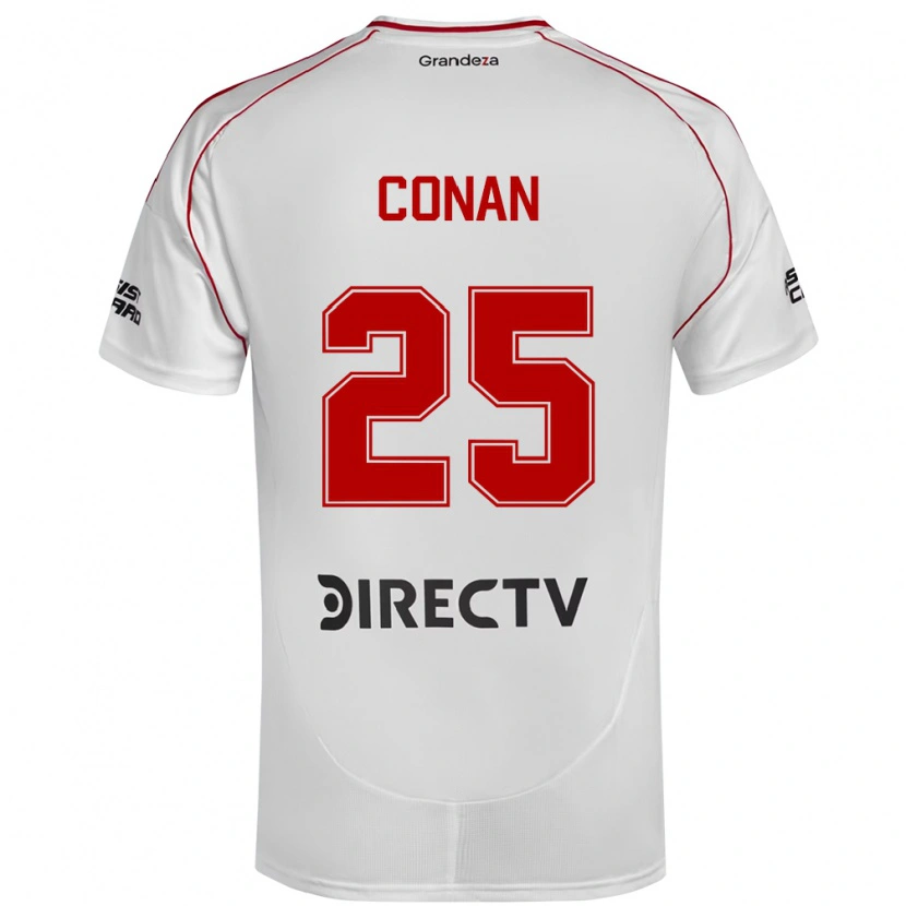 Danxen Barn Conan Ledesma #25 Vit Röd Hemmatröja Matchtröjor 2025/26 Tröjor T-Tröja