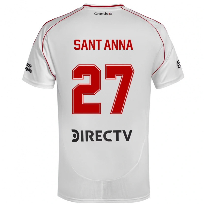 Danxen Barn Agustín Sant Anna #27 Vit Röd Hemmatröja Matchtröjor 2025/26 Tröjor T-Tröja