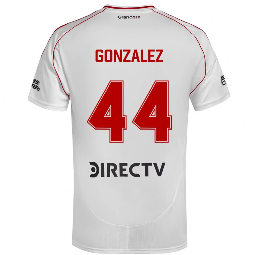 Danxen Barn Alexis González #44 Vit Röd Hemmatröja Matchtröjor 2025/26 Tröjor T-Tröja