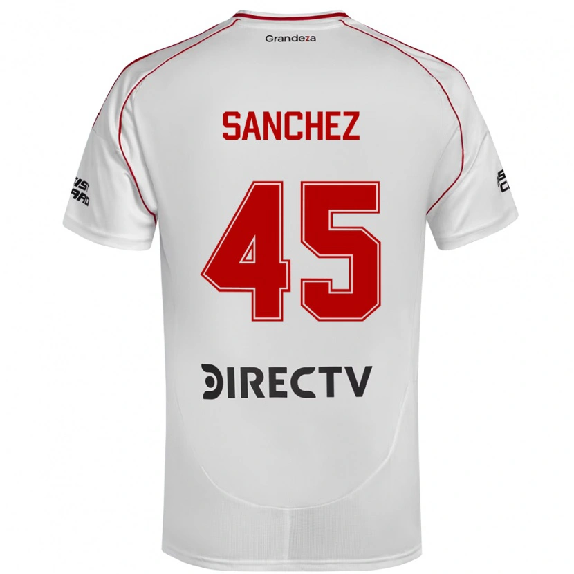 Danxen Barn Sebastián Sánchez #45 Vit Röd Hemmatröja Matchtröjor 2025/26 Tröjor T-Tröja