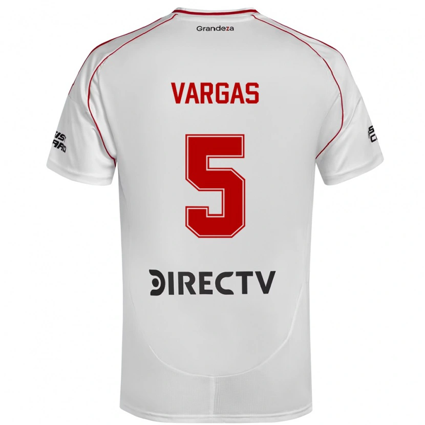 Danxen Barn Agustina Vargas #5 Vit Röd Hemmatröja Matchtröjor 2025/26 Tröjor T-Tröja