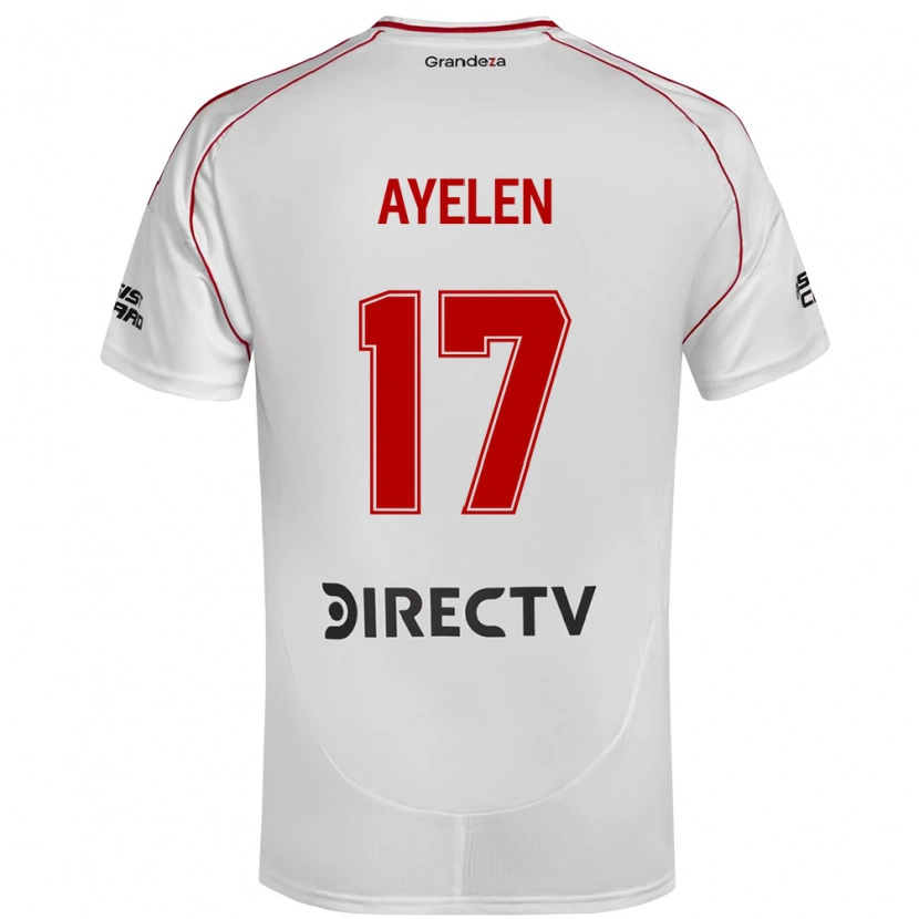 Danxen Barn Stephanie Ayelén Melgarejo #17 Vit Röd Hemmatröja Matchtröjor 2025/26 Tröjor T-Tröja