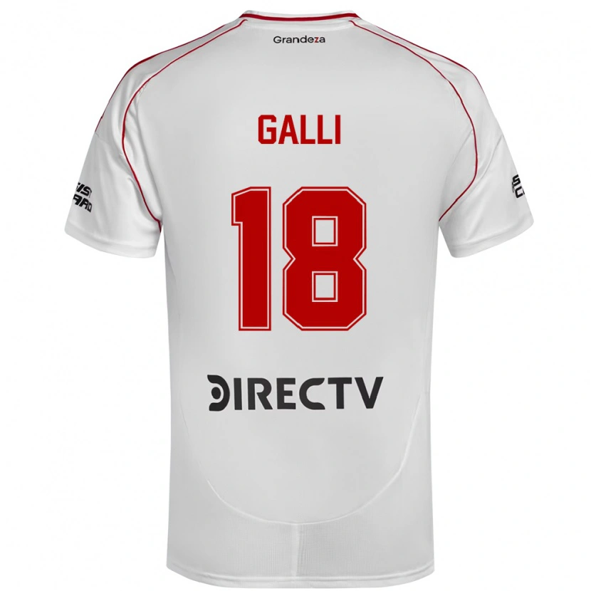 Danxen Barn Ludmila Galli #18 Vit Röd Hemmatröja Matchtröjor 2025/26 Tröjor T-Tröja