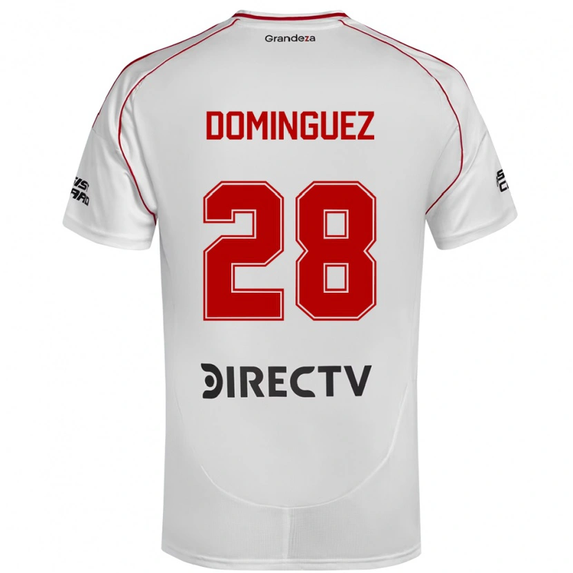 Danxen Barn Evelyn Sofía Domínguez #28 Vit Röd Hemmatröja Matchtröjor 2025/26 Tröjor T-Tröja
