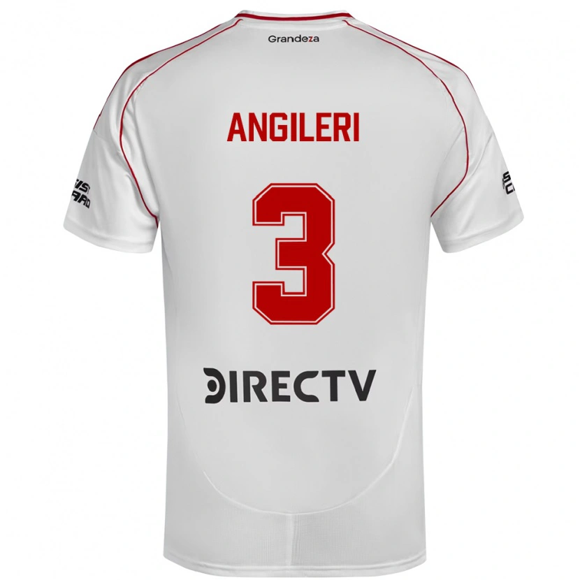 Danxen Barn Fabrizio Angileri #3 Vit Röd Hemmatröja Matchtröjor 2025/26 Tröjor T-Tröja