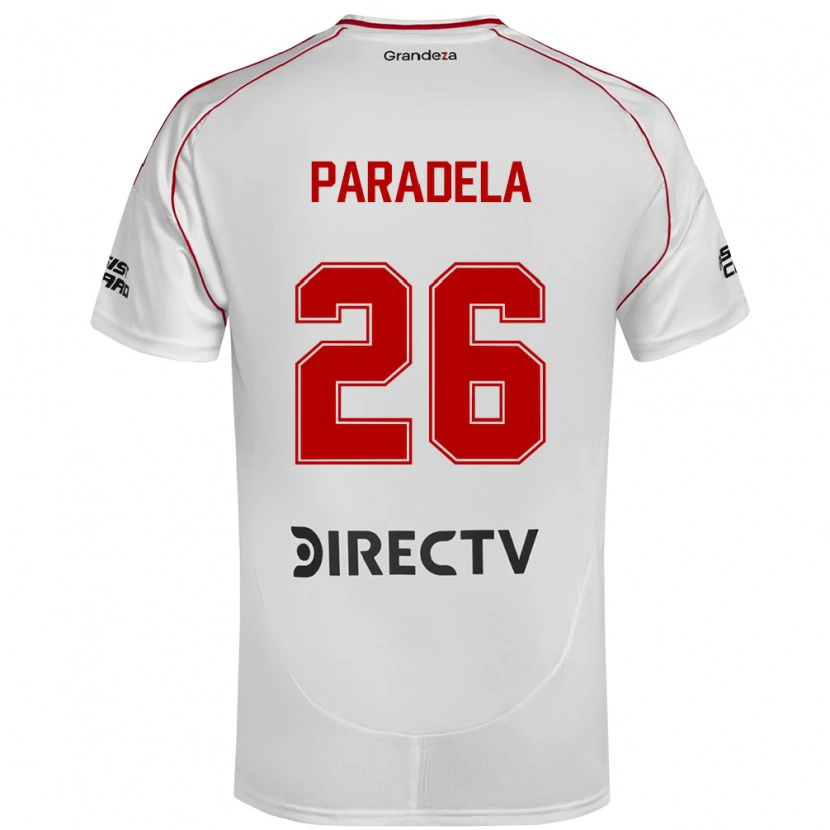 Danxen Barn Jose Paradela #26 Vit Röd Hemmatröja Matchtröjor 2025/26 Tröjor T-Tröja