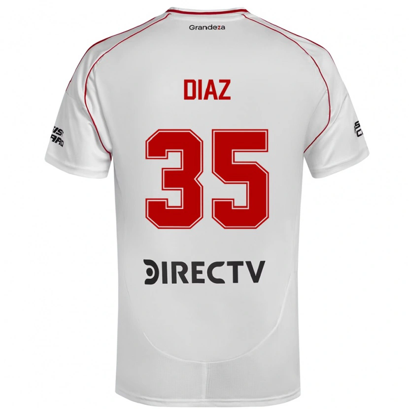 Danxen Barn Leonardo Diaz #35 Vit Röd Hemmatröja Matchtröjor 2025/26 Tröjor T-Tröja