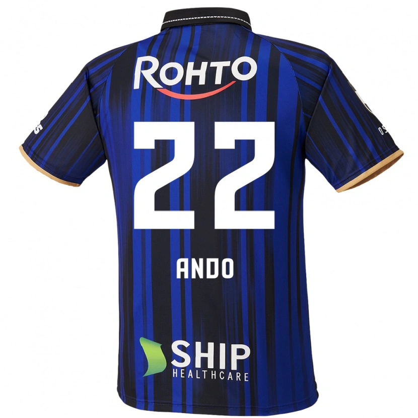 Danxen Barn Rikuto Ando #22 Blå Vit Svart Hemmatröja Matchtröjor 2025/26 Tröjor T-Tröja
