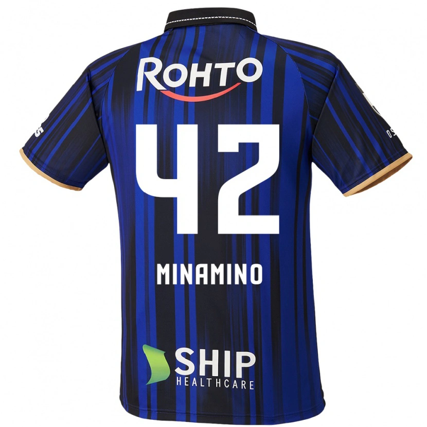 Danxen Barn Harumi Minamino #42 Blå Vit Svart Hemmatröja Matchtröjor 2025/26 Tröjor T-Tröja