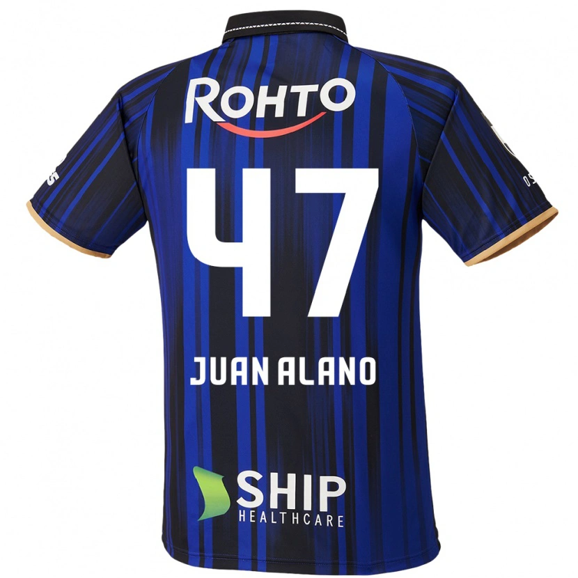 Danxen Barn Juan Alano #47 Blå Vit Svart Hemmatröja Matchtröjor 2025/26 Tröjor T-Tröja