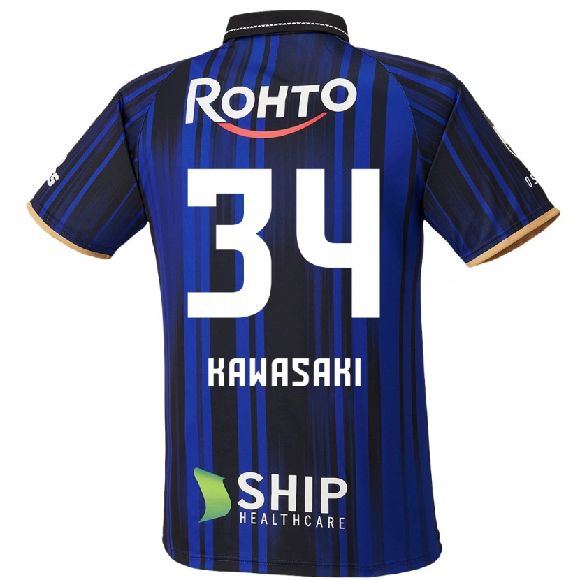 Danxen Barn Shuhei Kawasaki #34 Blå Vit Svart Hemmatröja Matchtröjor 2025/26 Tröjor T-Tröja