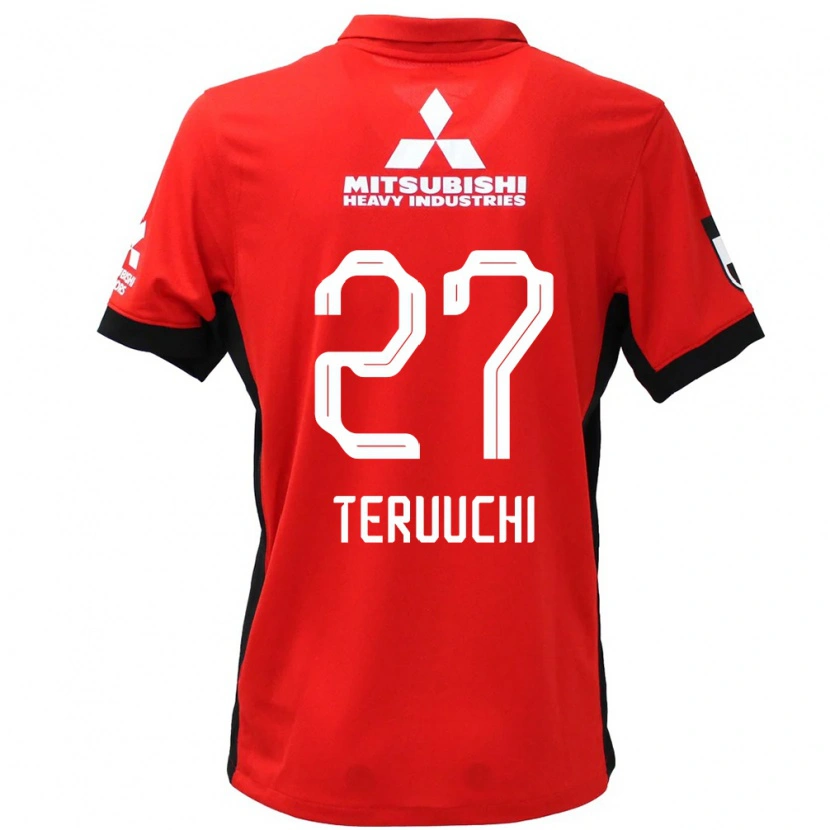 Danxen Barn Toshikazu Teruuchi #27 Röd Vit Hemmatröja Matchtröjor 2025/26 Tröjor T-Tröja