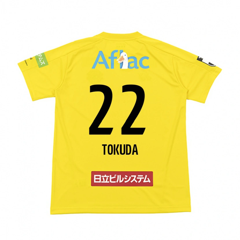 Danxen Barn Haoto Tokuda #22 Svart Gul Hemmatröja Matchtröjor 2025/26 Tröjor T-Tröja