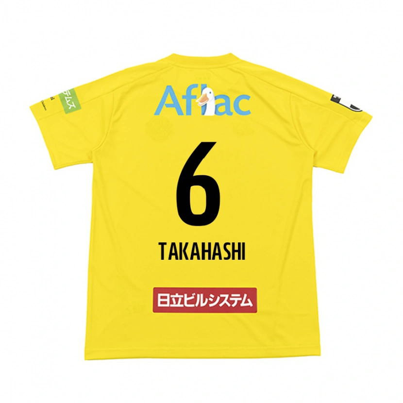 Danxen Barn Shunki Takahashi #6 Svart Gul Hemmatröja Matchtröjor 2025/26 Tröjor T-Tröja