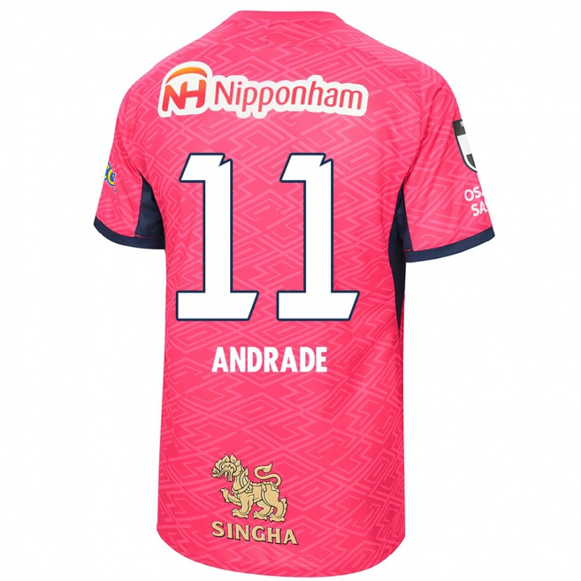 Danxen Barn Thiago Andrade #11 Sakura Rosa Vit Hemmatröja Matchtröjor 2025/26 Tröjor T-Tröja
