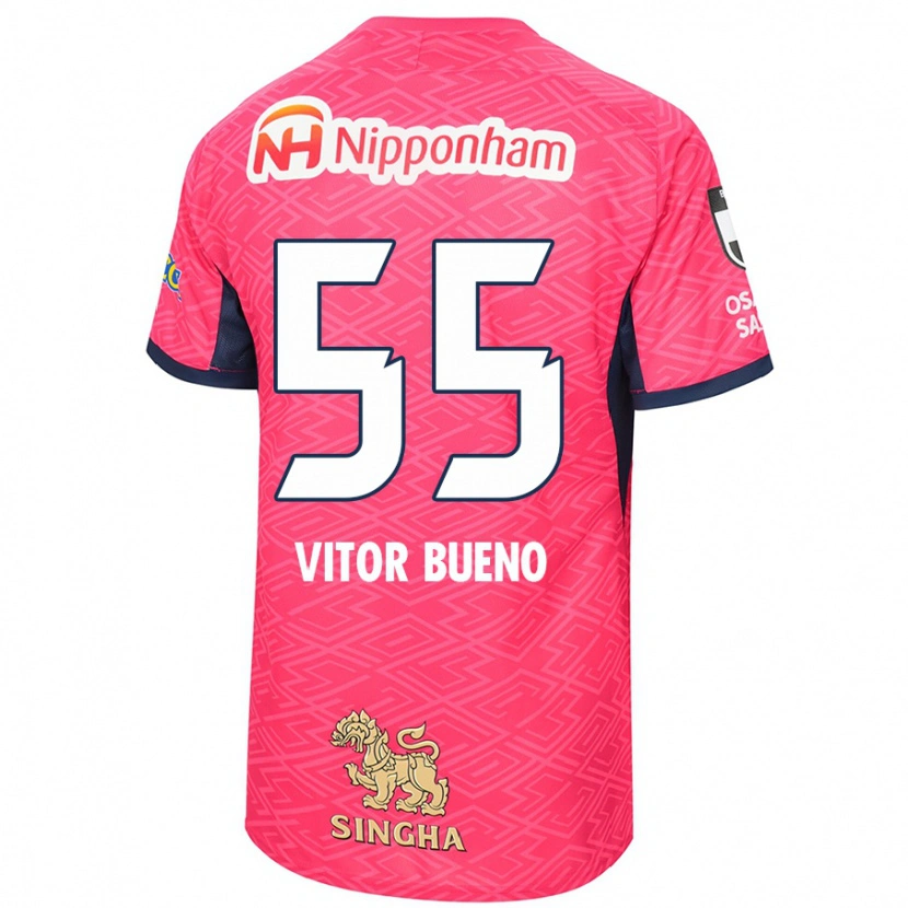 Danxen Barn Vitor Bueno #55 Sakura Rosa Vit Hemmatröja Matchtröjor 2025/26 Tröjor T-Tröja