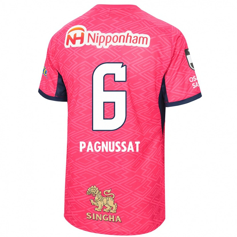 Danxen Barn Tiago Pagnussat #6 Sakura Rosa Vit Hemmatröja Matchtröjor 2025/26 Tröjor T-Tröja