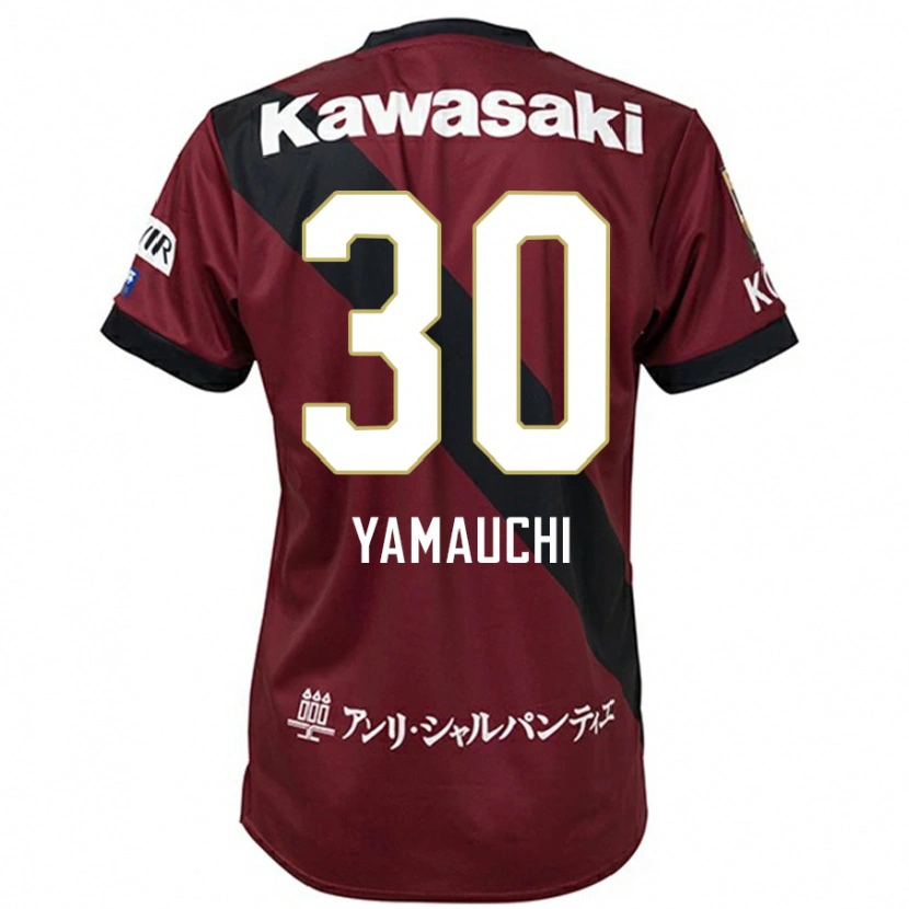Danxen Barn Kakeru Yamauchi #30 Vinröd Svart Hemmatröja Matchtröjor 2025/26 Tröjor T-Tröja