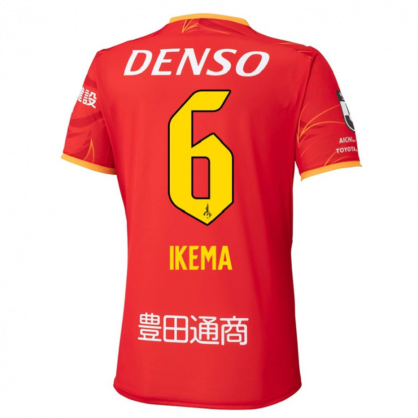 Danxen Barn Kano Ikema #6 Röd Gul Hemmatröja Matchtröjor 2025/26 Tröjor T-Tröja