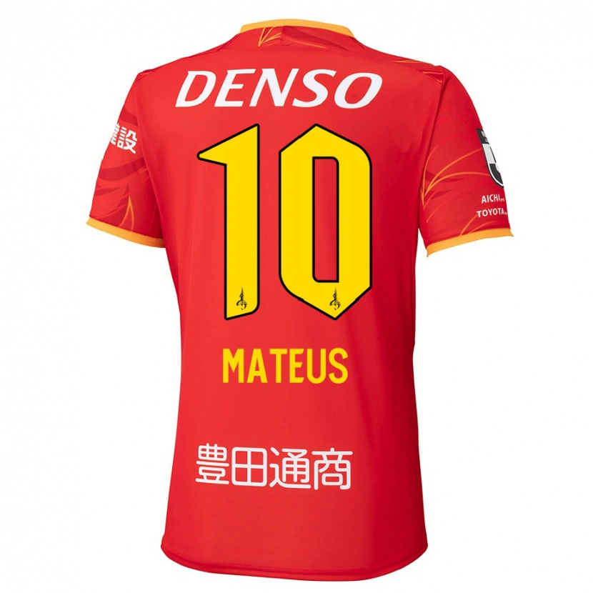 Danxen Barn Mateus #10 Röd Gul Hemmatröja Matchtröjor 2025/26 Tröjor T-Tröja