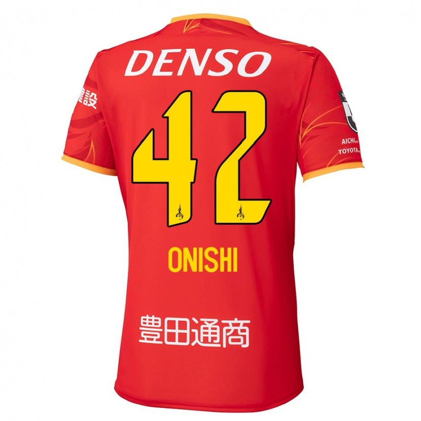 Danxen Barn Ritsu Onishi #42 Röd Gul Hemmatröja Matchtröjor 2025/26 Tröjor T-Tröja