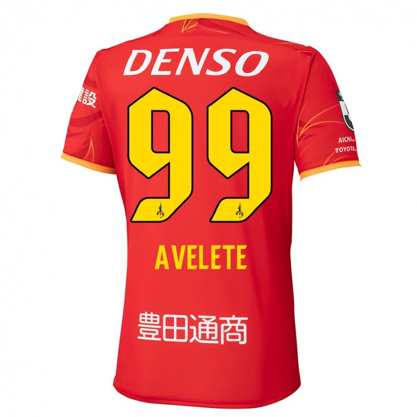 Danxen Barn Yves Avelete #99 Röd Gul Hemmatröja Matchtröjor 2025/26 Tröjor T-Tröja