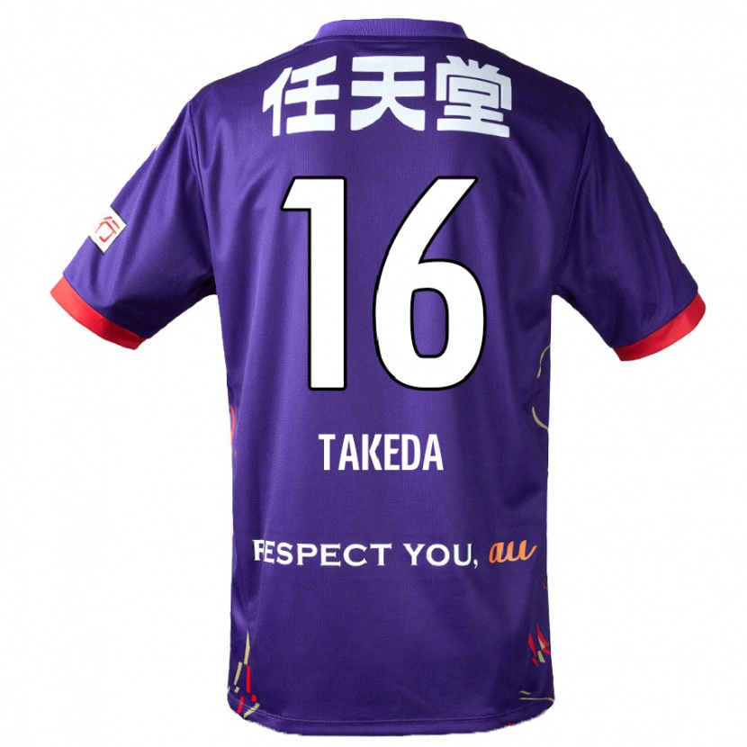 Danxen Barn Shohei Takeda #16 Lila Vit Svart Hemmatröja Matchtröjor 2025/26 Tröjor T-Tröja
