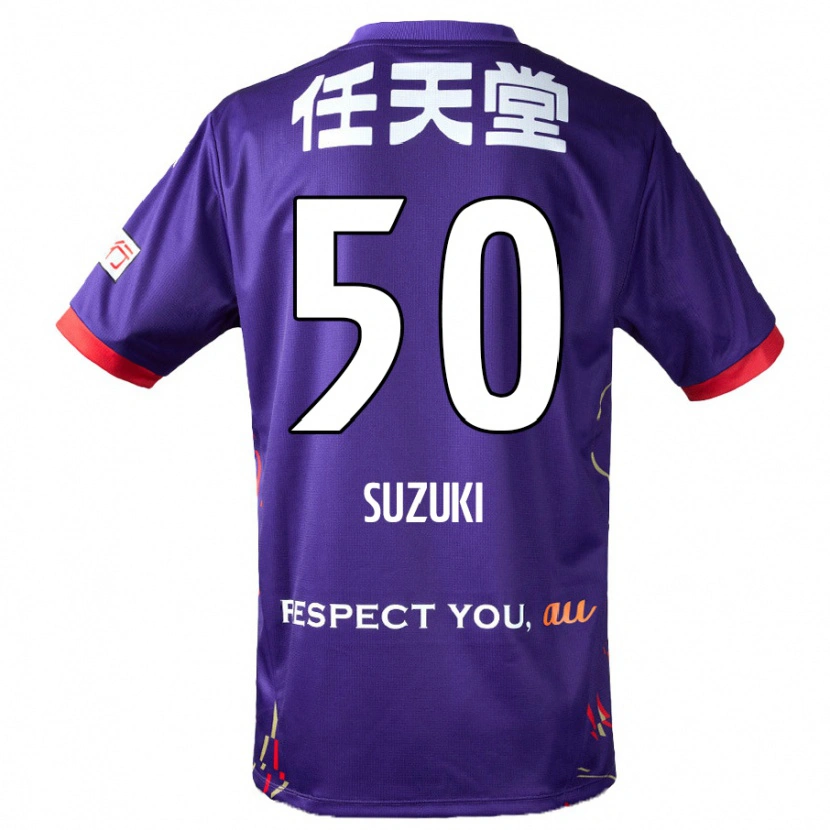 Danxen Barn Yoshinori Suzuki #50 Lila Vit Svart Hemmatröja Matchtröjor 2025/26 Tröjor T-Tröja