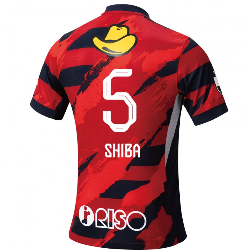 Danxen Barn Rikuto Shiba #5 Röd Svart Hemmatröja Matchtröjor 2025/26 Tröjor T-Tröja