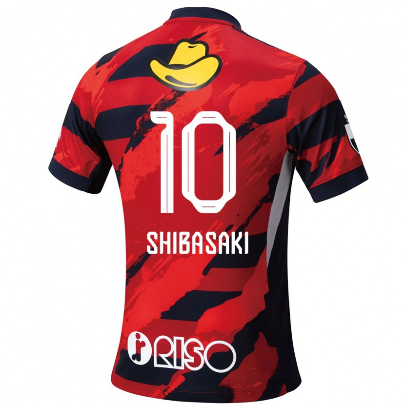 Danxen Barn Gaku Shibasaki #10 Röd Svart Hemmatröja Matchtröjor 2025/26 Tröjor T-Tröja