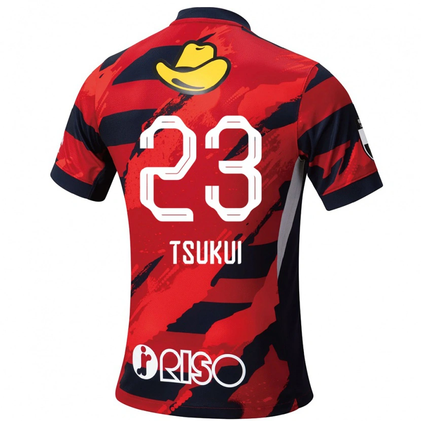 Danxen Barn Keisuke Tsukui #23 Röd Svart Hemmatröja Matchtröjor 2025/26 Tröjor T-Tröja