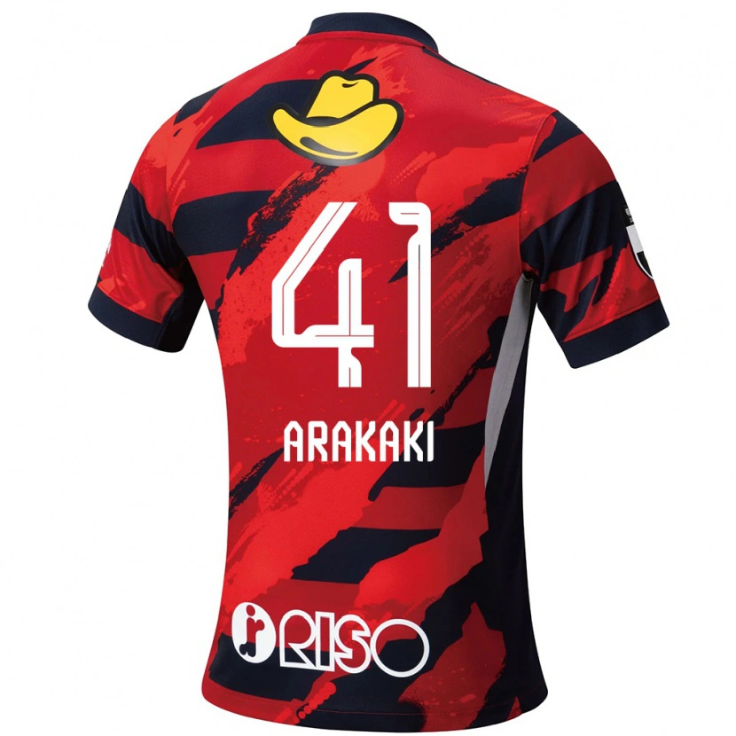 Danxen Barn Yota Arakaki #41 Röd Svart Hemmatröja Matchtröjor 2025/26 Tröjor T-Tröja