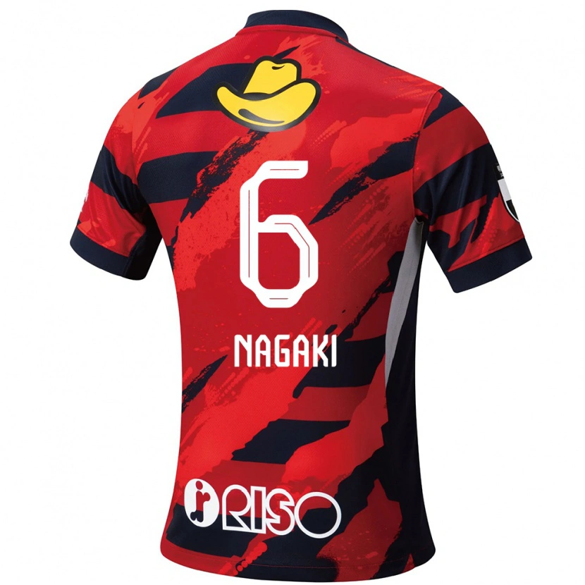 Danxen Barn Ryota Nagaki #6 Röd Svart Hemmatröja Matchtröjor 2025/26 Tröjor T-Tröja